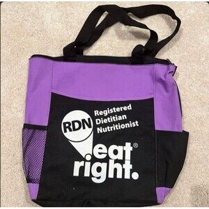 RDN purple canvas tote bag